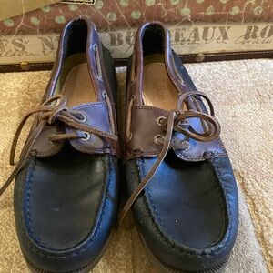 Bass Brown and Black Leather Boat Shoes